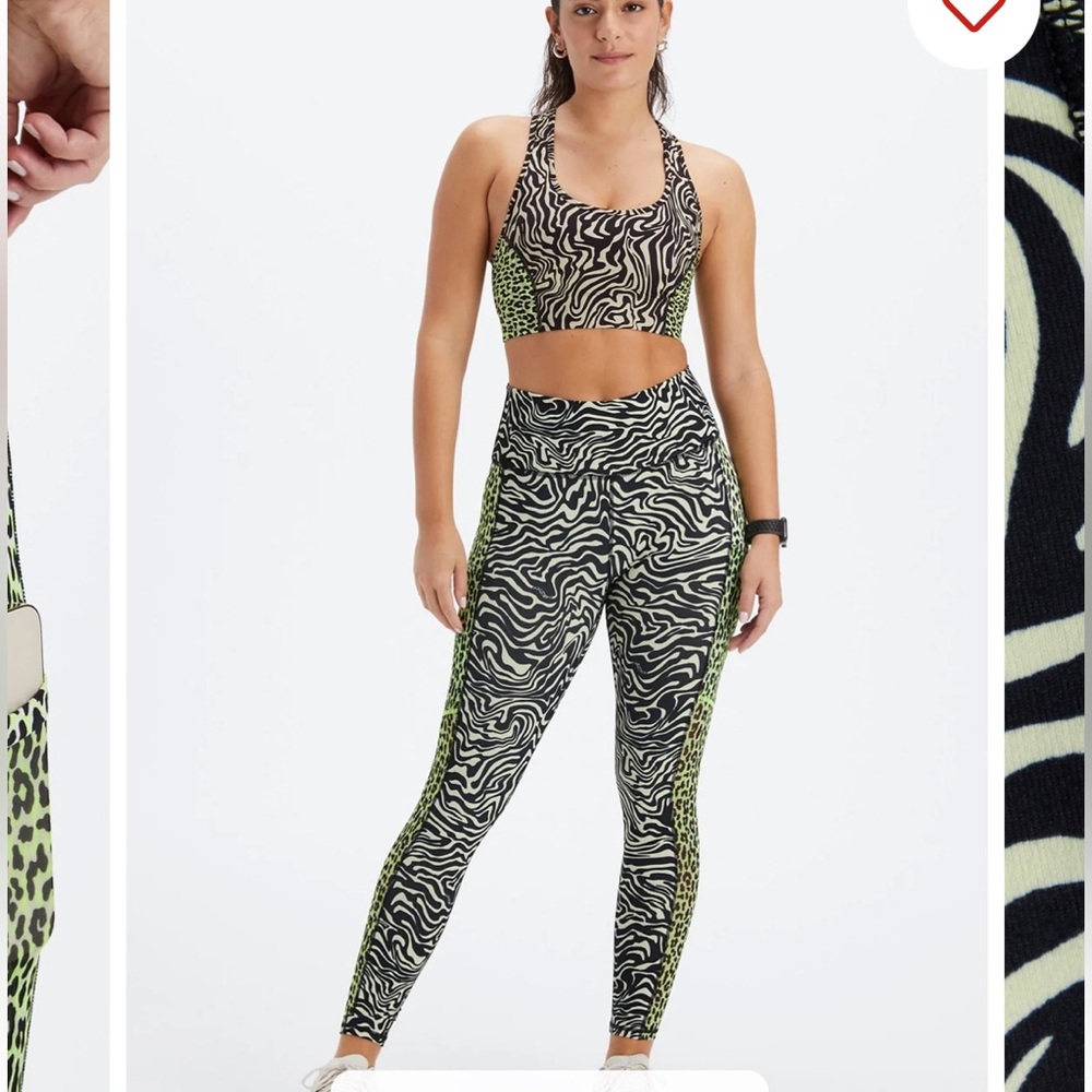 Fabletics On-The-Go Powerhold High Waisted Leggings in Marbled Zebra